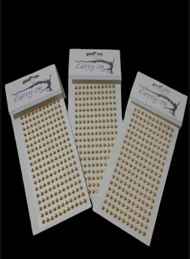 Gifting Square GS 12 Sheets Golden Stone Beads Stickers for Art N Craft - Image 2